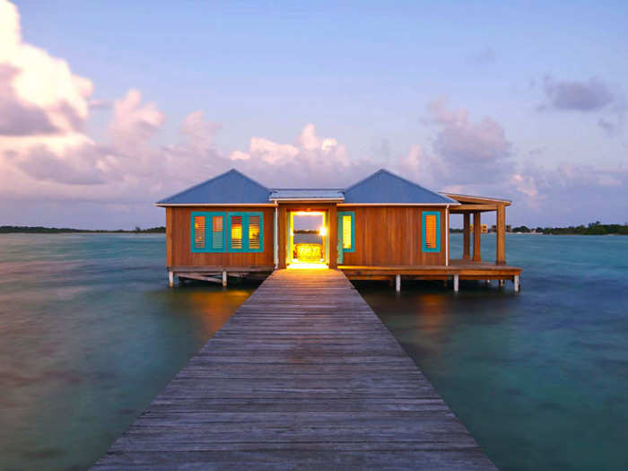 Casa Ventanas, in Cayo Espanto, Belize, has nightly rates from $1,595. This bungalow has one bedroom and a glass observation window in the floor to view the spectacular sea life without getting wet. But the warm clear water is just a step away if you want to jump in for a refreshing dip.