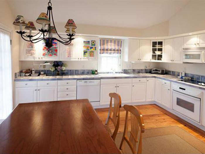 The kitchen in the guest house is pretty big for a secondary kitchen.