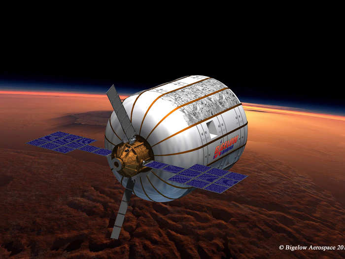 NASA and Bigelow hope these habitats will help humans travel to Mars in the future, for example, to be used as a rest stop and refueling station during the long trip.