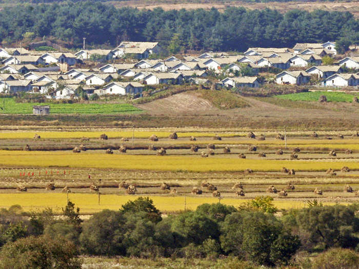 The North and South both have towns inside the DMZ area.