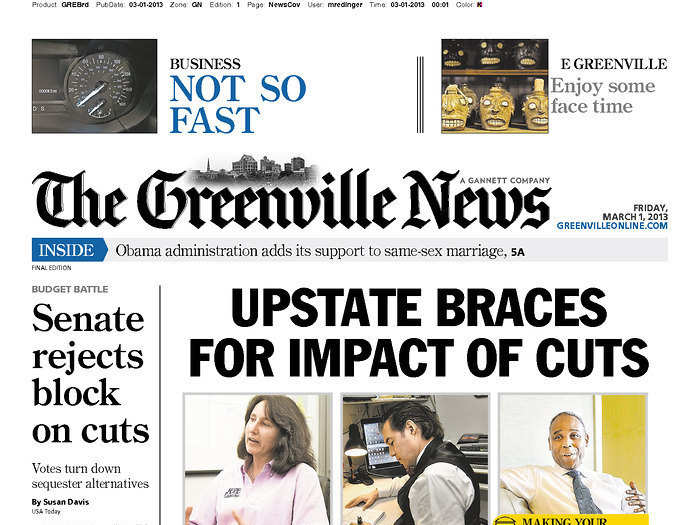 In South Carolina, The Greenville News rounds up reaction from local citizens fearing the uncertainty that comes with the cuts.