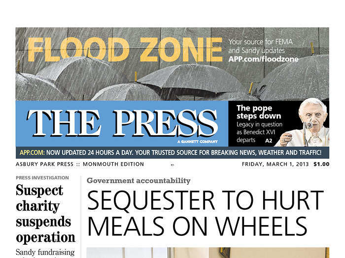 The Asbury Park Press in New Jersey reports that $3 billion cut from Hurricane Sandy aid, and looks at how the state