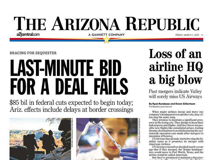 The Arizona Republic detailed the sequester