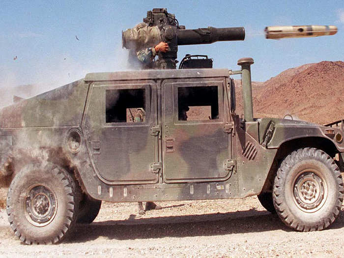 Or the Tube launched Optically tracked Wire (TOW) missile system made it an effective tank-killer.