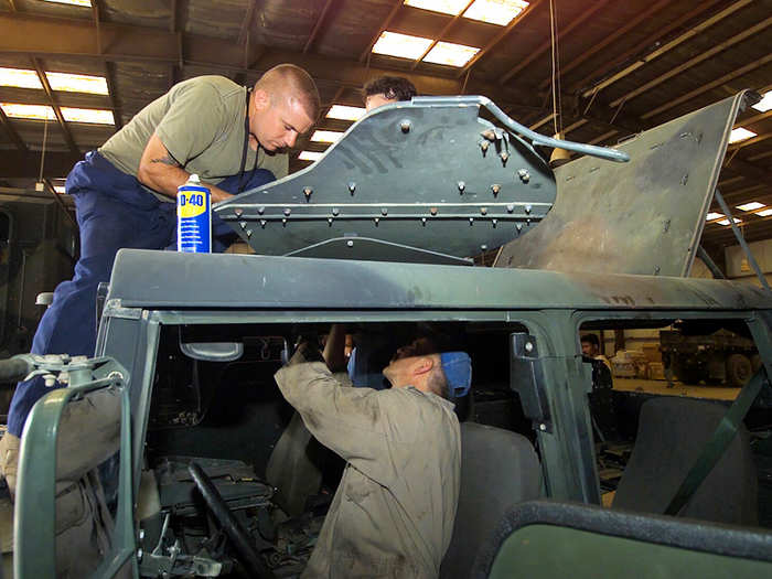 In early 2005, the up-armoring of Humvees was in full swing as IED