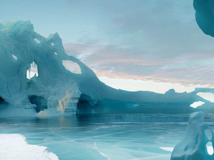 A gorgeous ice environment