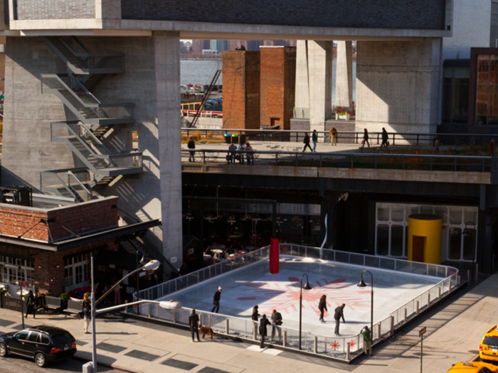 In the winter, The Standard Plaza becomes an ice skating rink that sells crêpes and hot chocolate.