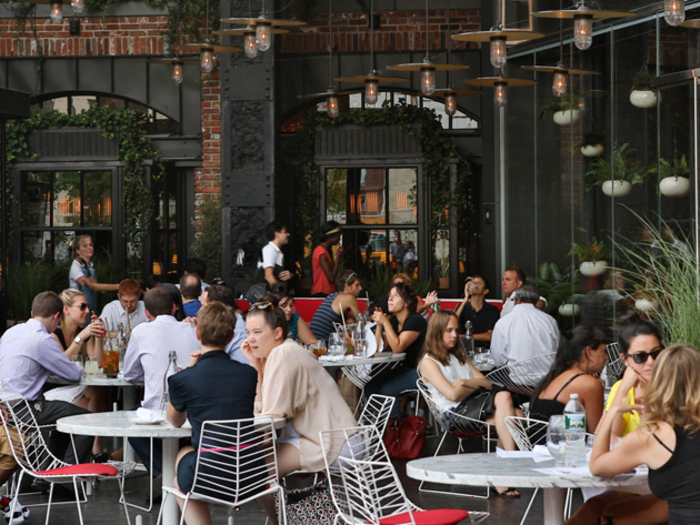 In the summer, that same space is reserved for patio spill out from the café.