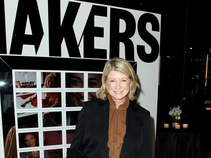 Martha Stewart skipped the red carpet but was around mingling later. She looked amazing and chic in her camel ensemble.