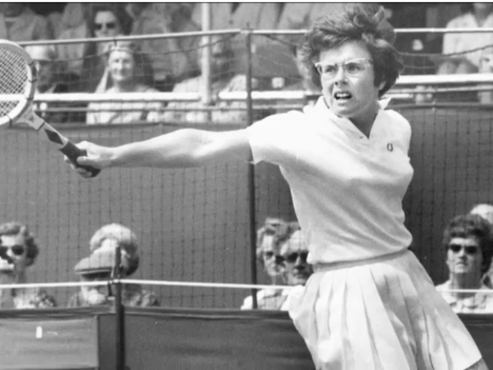 And they cheered equally for Billy Jean King, who defeated top male tennis pro Bobby Riggs in a "Battle of the Sexes" match in 1973.