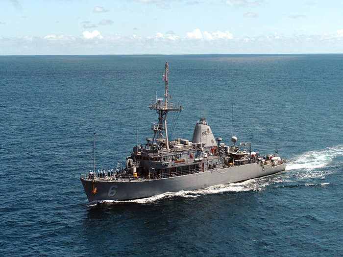 The USS Devastator (MCM-6) clears mines from vital waterways.