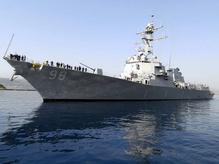 The USS Forrest Sherman (DDG-98) is a guided missile destroyer that can attack air, land, and sea targets.