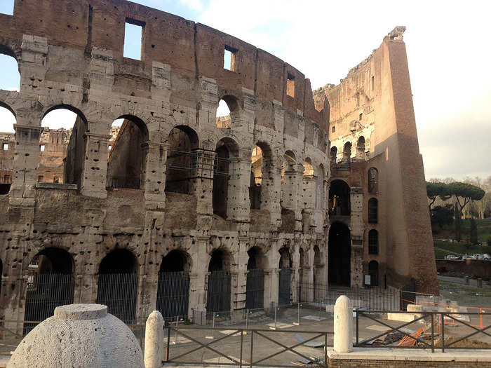 I walked all around the Colosseum looking for an entrance.