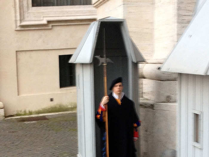 The Vatican has its own security force called the Swiss Guard.