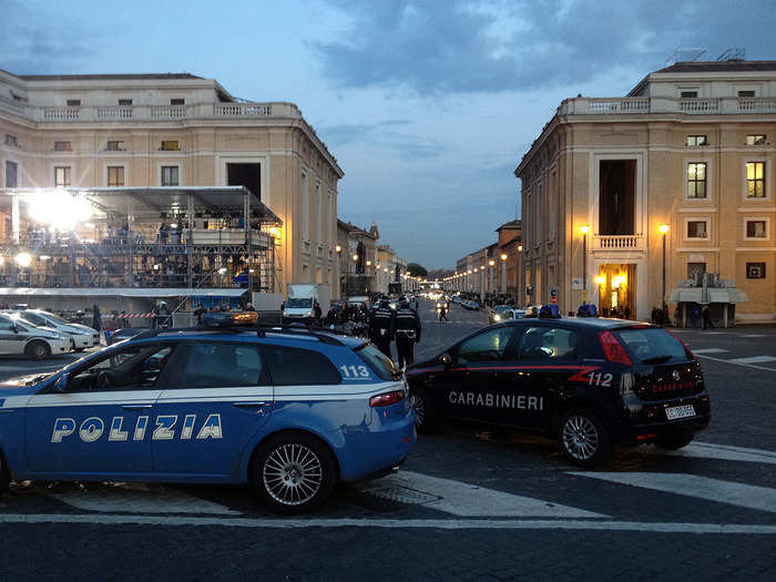 But the media is getting set up for the Papal conclave.