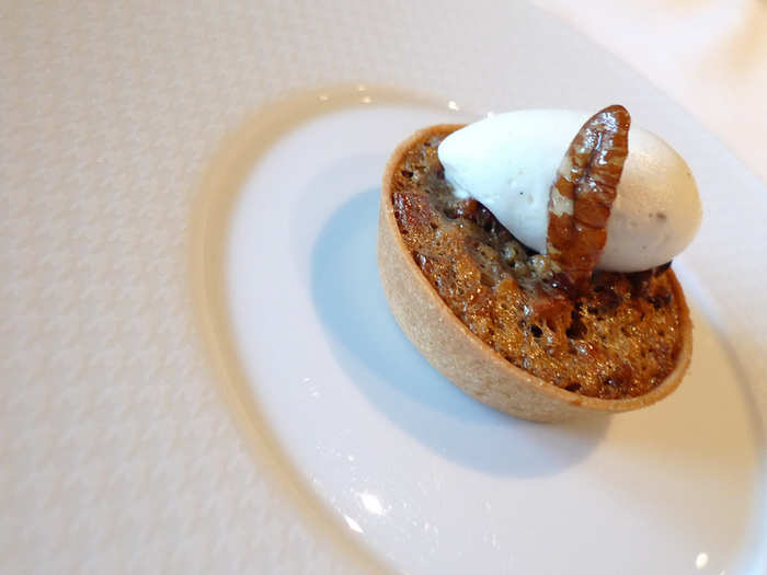 Then it was time for the mignardises. They included a pecan pie with Créme Chantilly.