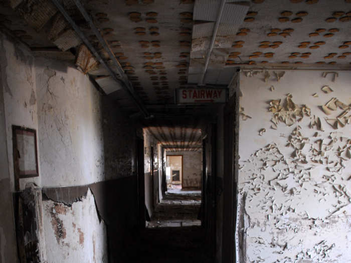 The hallways are empty and deserted.