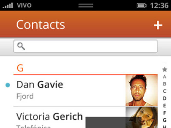 Browse your contacts to find who you want to reach