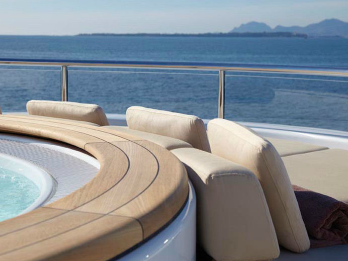 Guests can enjoy the view from the yacht