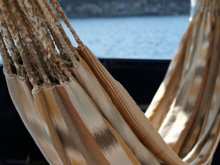 Even with all the sunbeds around, this hammock looks like a great place to take a nap.