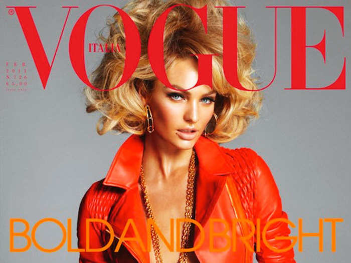 The next year, Candice shot a Vogue Italia cover.