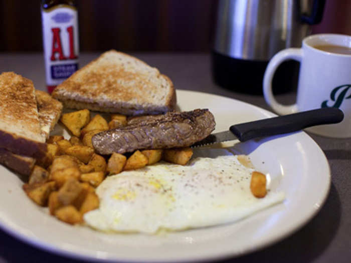 Ted Bundy: steak and eggs