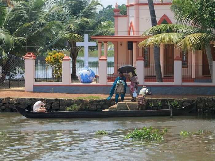 As they traveled down the river, they were able to see schools, shops, and churches. Even an occasional village.