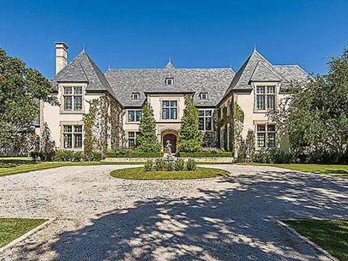 This 10,000-square-foot French chateau is in Dallas, Texas.