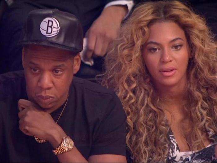A bunch of stars were there. Are Jay-Z and Beyonce the closest thing to basketball royalty?
