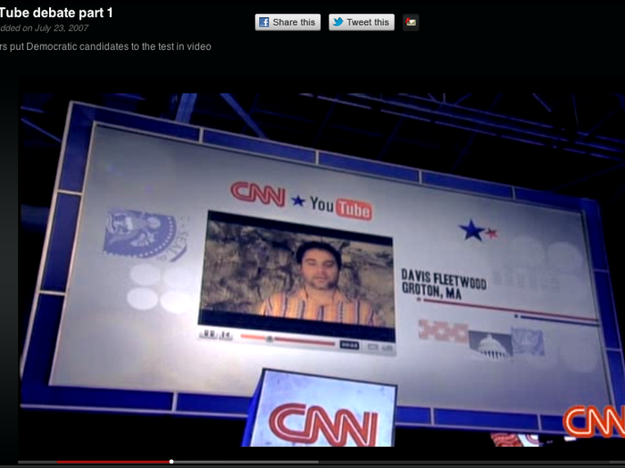 In July 2007, YouTube teamed up with CNN to host the presidential debate for the 2008 election cycle