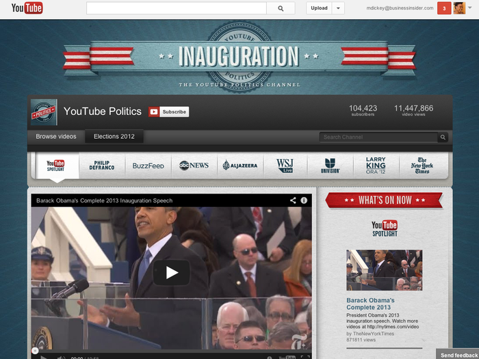 YouTube became the go-to place for the presidential election in August 2012