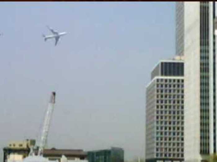 The Department of Defense flew a plane low over downtown Manhattan for a photo shoot.