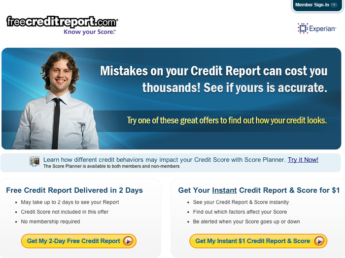 There are a slew of "free" credit reporting sites out there. Read the fine print. Freecreditreport.com is owned by Experian and charges $19.99 per month for a membership.