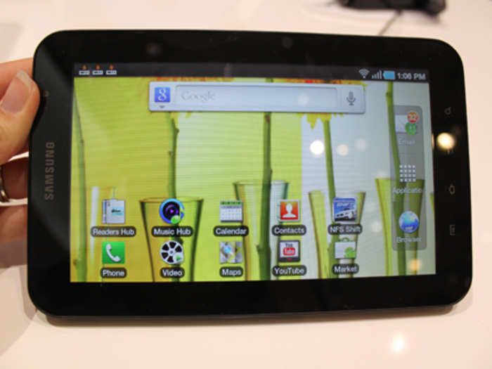 Samsung released the Galaxy Tab in the fall of 2010. The 7-inch device was the first mainstream Android tablet.