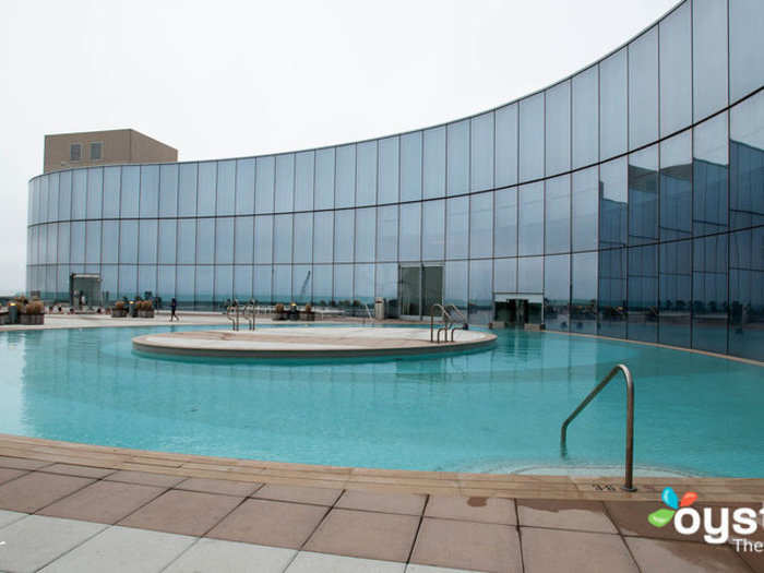 Even during our wintertime visit, the hot tub was full of partying guests.