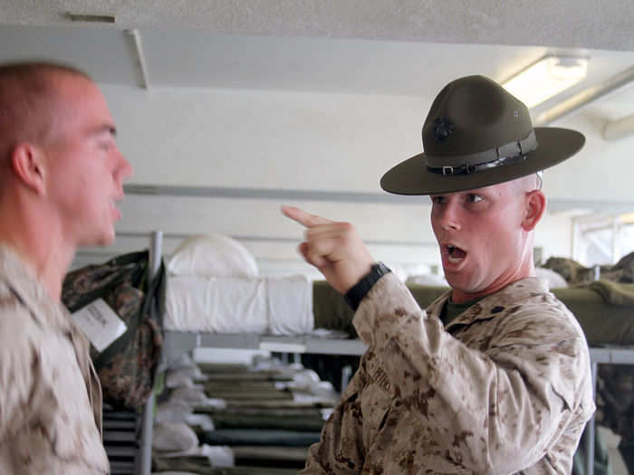 In bootcamp, the first thing a recruit learns is that the word "I" is forbidden.