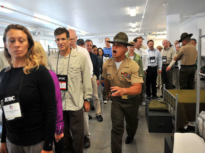 Big time executives have even organized trips to get a chance to get hustled around by Marine Corps DI