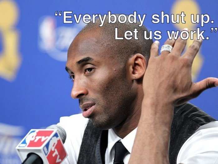 Kobe calls critics 