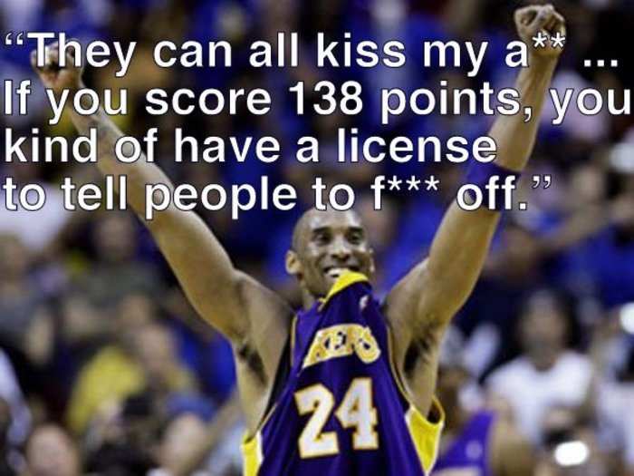 Kobe is asked what people would say if he scored 138 points in a game (November)