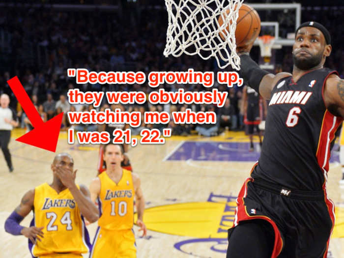 Kobe says the young generation is good because they grew up watching him (January)