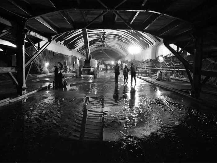 The tunnels are vast enough to hold cranes and other large construction equipment.