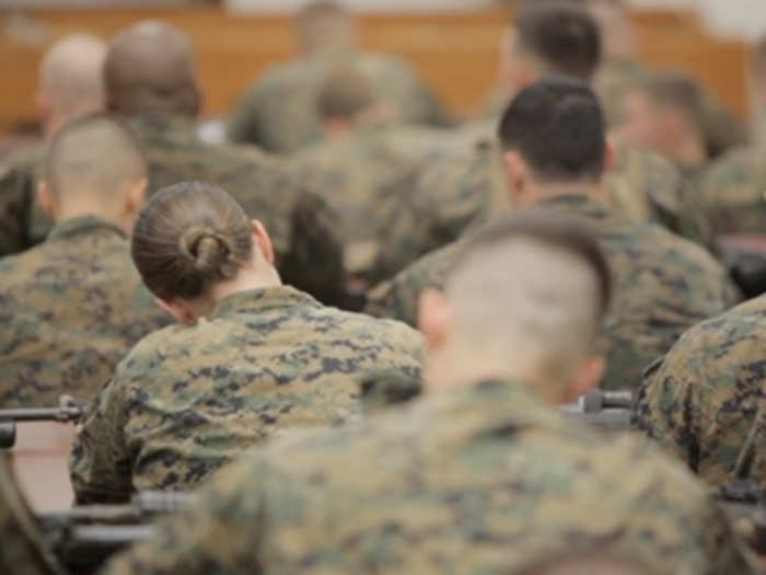 The fewer than 10 female Marines who have volunteered to go through the grueling, 13-week Infantry Officers Course.