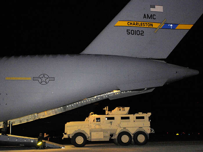 They were easily transported by Air Force C-17 transports.