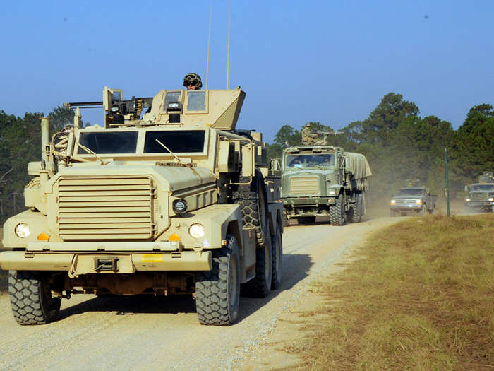 The seats can fit 10 troops in full gear — five more than a Humvee — and its climate control beats the 100+ degree heat in Iraq & Afghanistan.