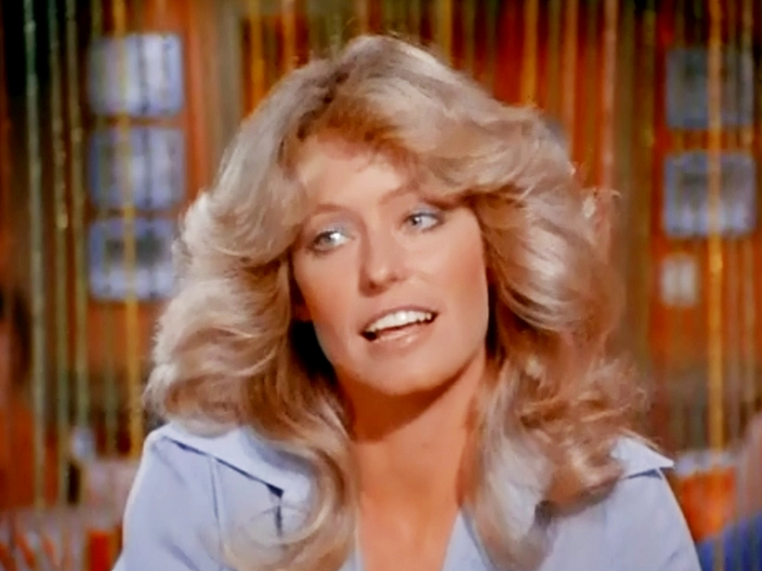 Farrah Fawcett admires Joe Namath