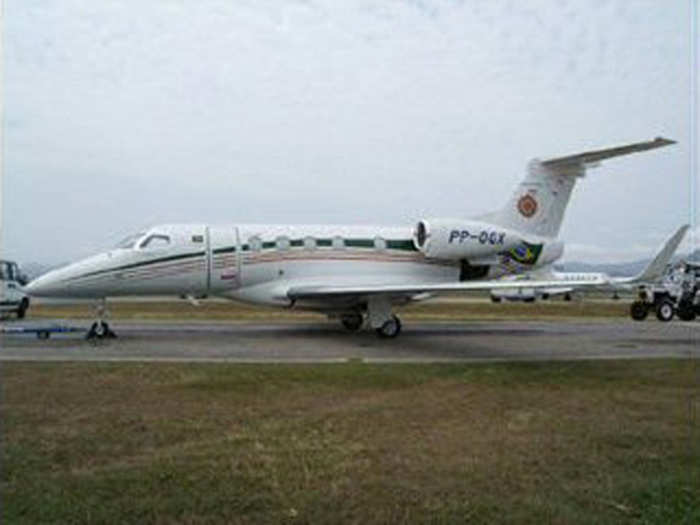 ...also, this private jet...