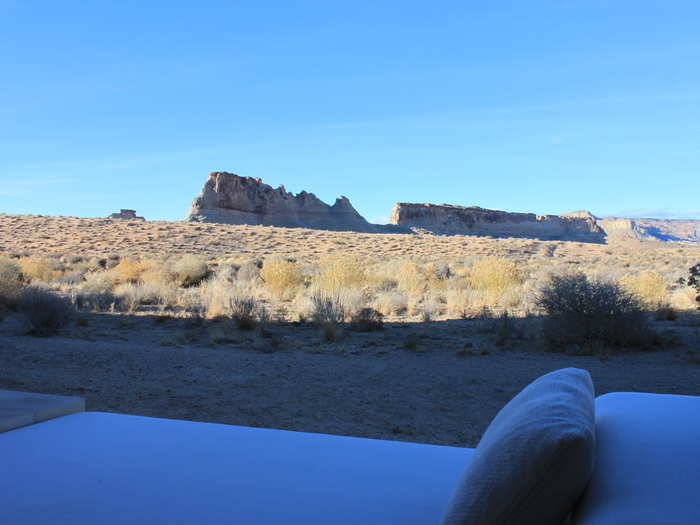 Especially with this patio-like area a few feet away. I settled down on the sofa, enjoying the amazing view.