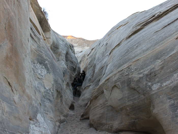 The highlight was sliding through a slot canyon, carved by the erosion of the local sandstone.