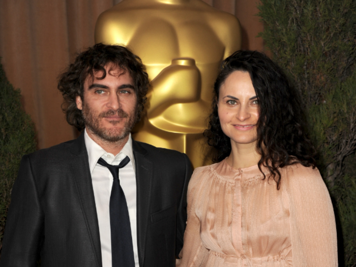 "The Master" lead actor nominee Joaquin Phoenix posed with his sister, Rain Phoenix.