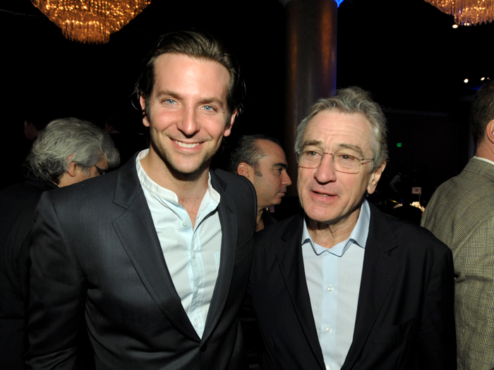 And "Silver Linings Playbook" actor Bradley Cooper stayed with his silver-haired co-star Robert De Niro.